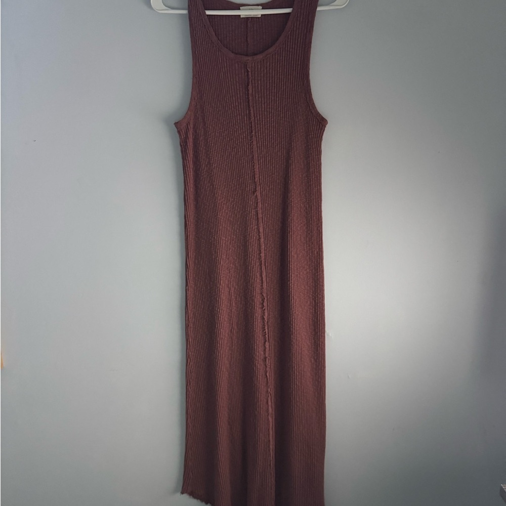 Anthropologie T.La Sleeveless Ribbed Maxi Dress